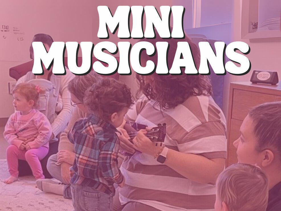 Child and instructor engaging in early music education - links to Mini Musicians Classes